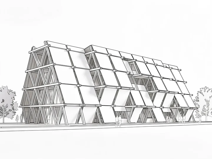 Base line massing used as the input for Exterior Re2Form.